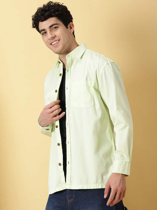 Thomas Scott Men Smart Pure Cotton Oversized Casual Shirt