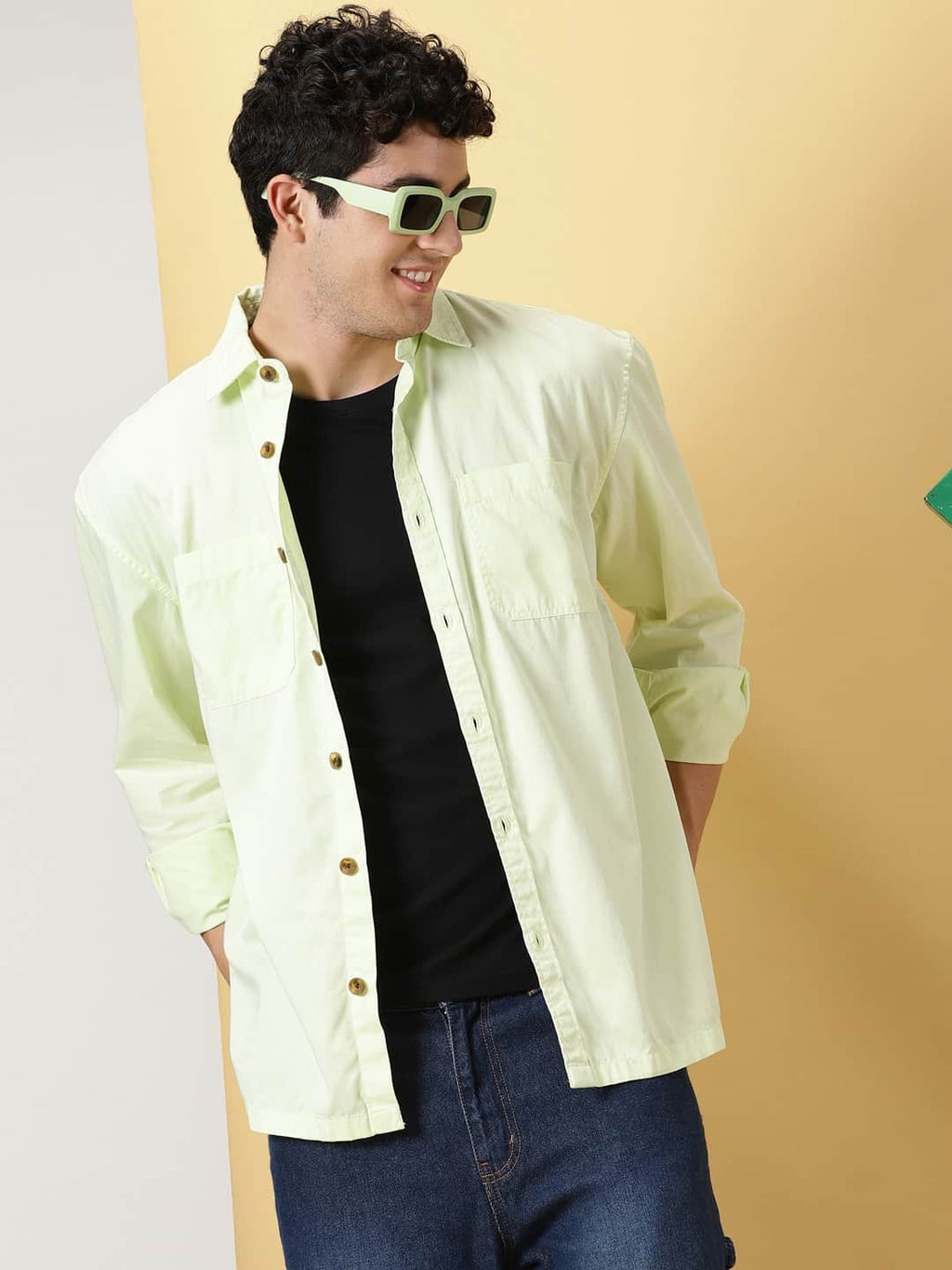 Thomas Scott Men Smart Pure Cotton Oversized Casual Shirt
