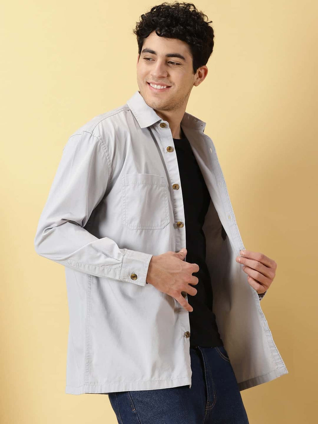 Thomas Scott Men Smart Pure Cotton Oversized Casual Shirt