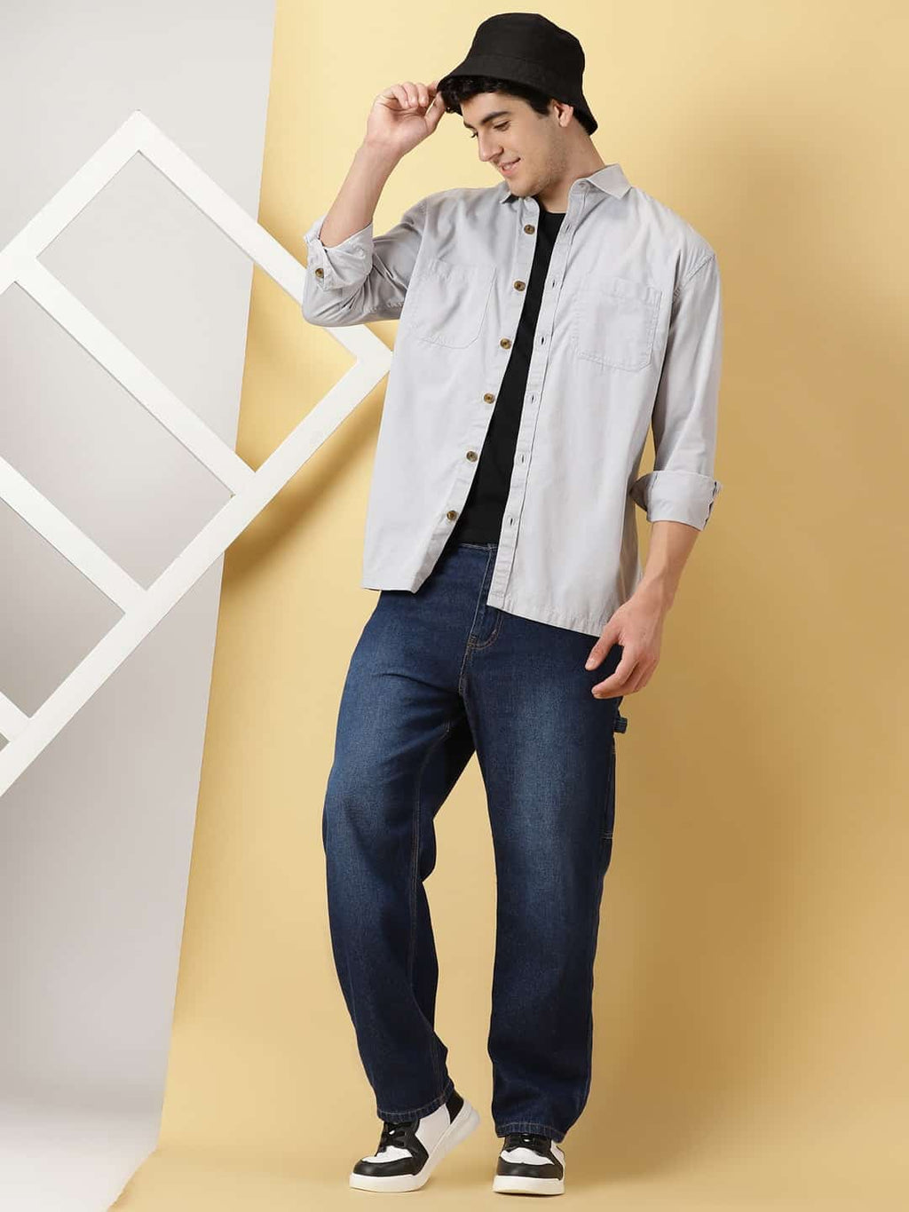 Thomas Scott Men Smart Pure Cotton Oversized Casual Shirt
