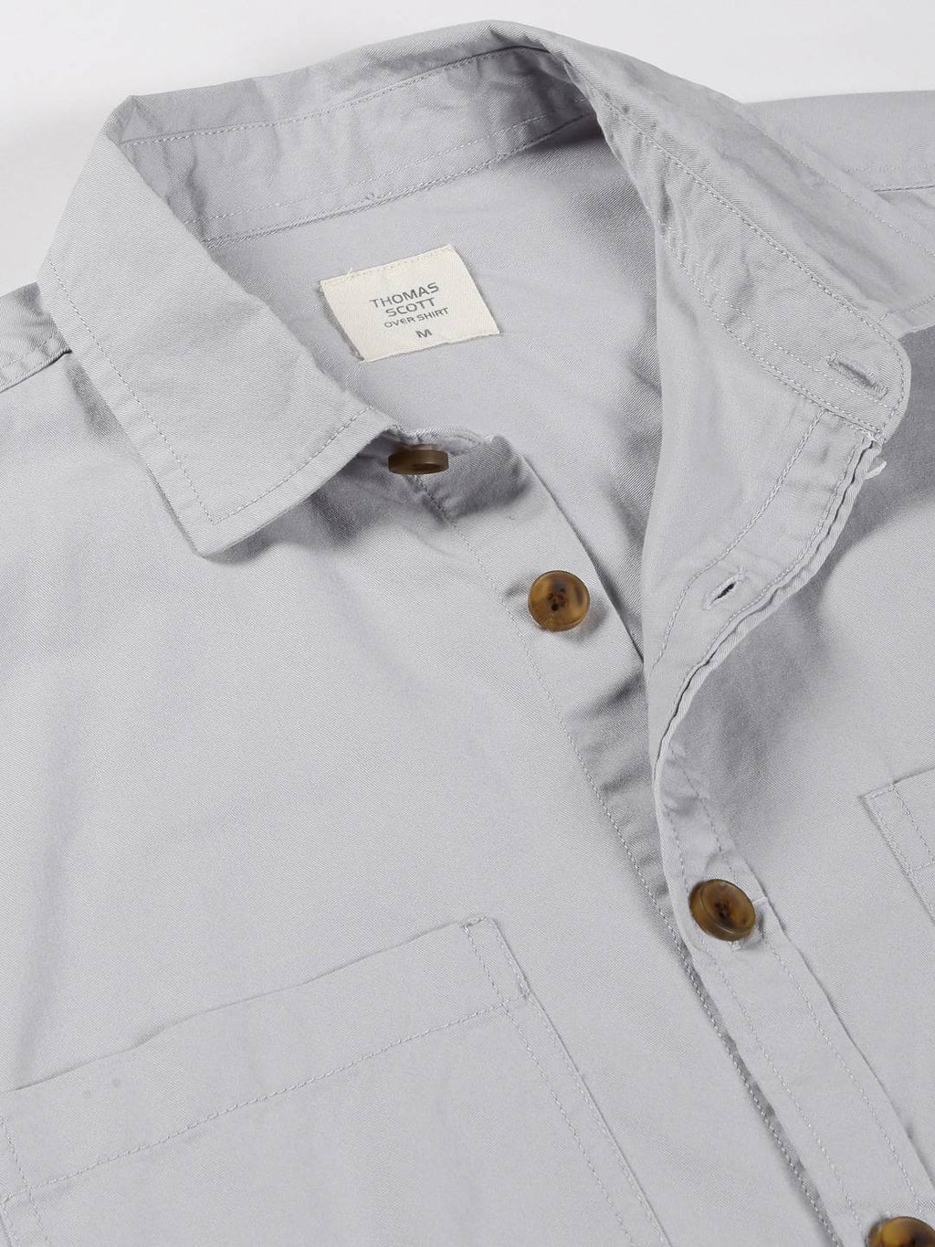 Thomas Scott Men Smart Pure Cotton Oversized Casual Shirt