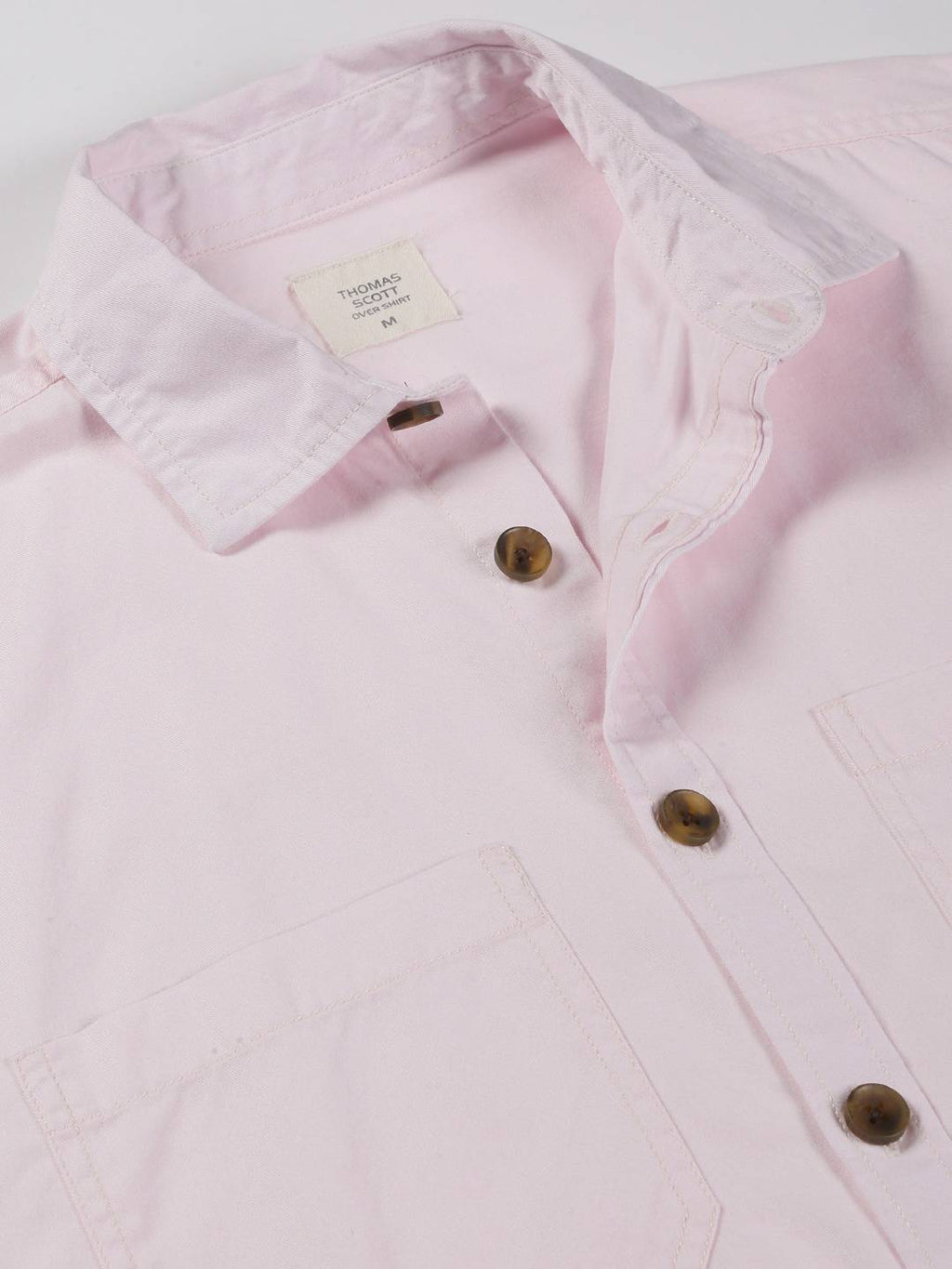 Thomas Scott Men Smart Pure Cotton Oversized Casual Shirt
