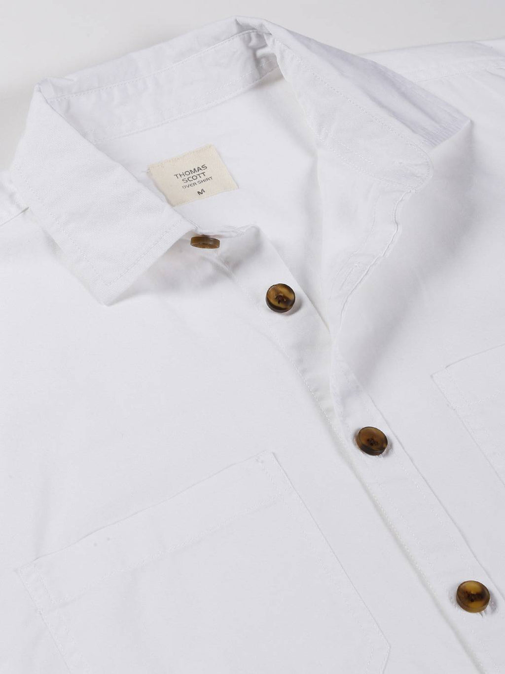 Thomas Scott Men Smart Pure Cotton Oversized Casual Shirt