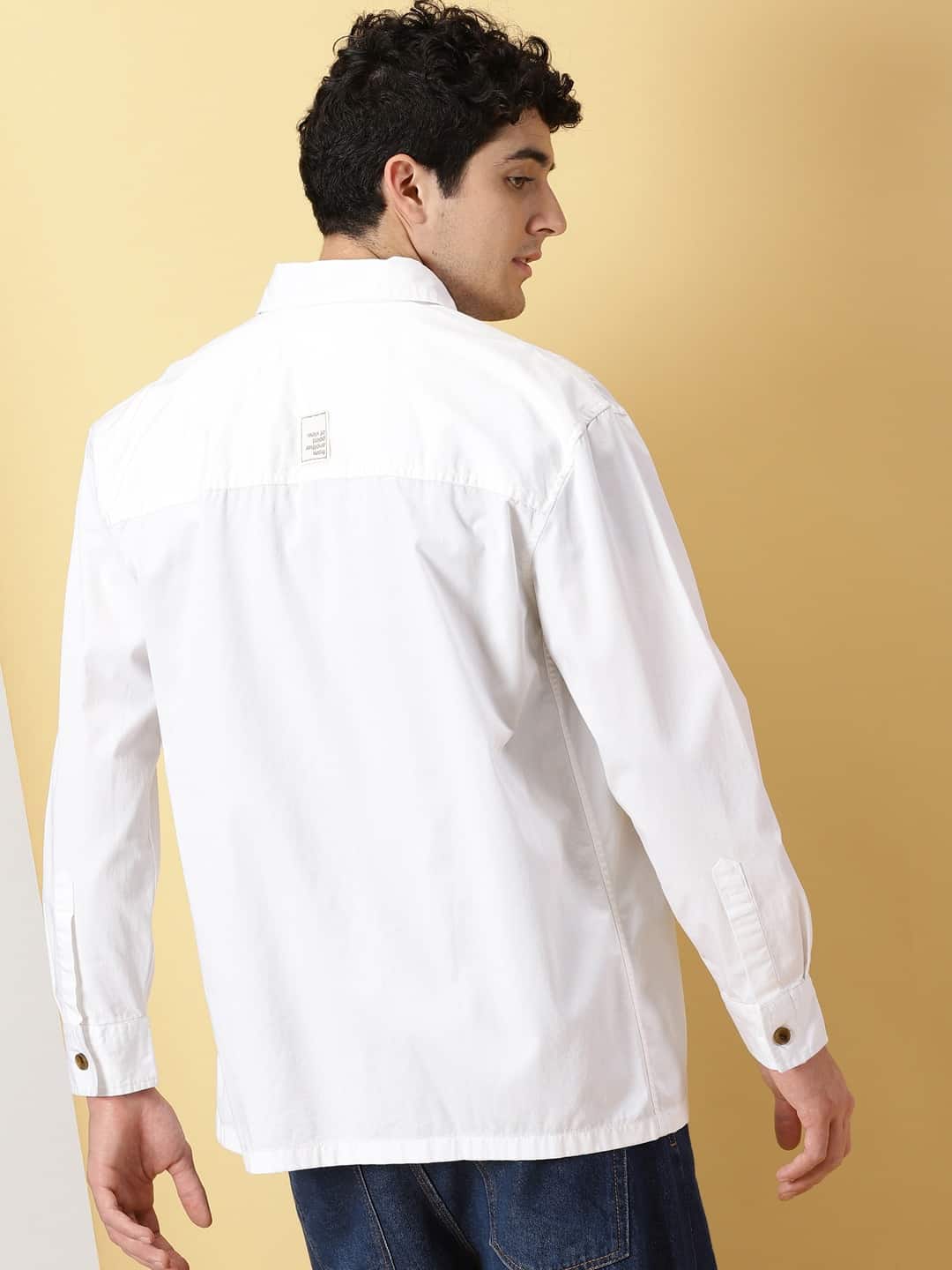 Thomas Scott Men Smart Pure Cotton Oversized Casual Shirt
