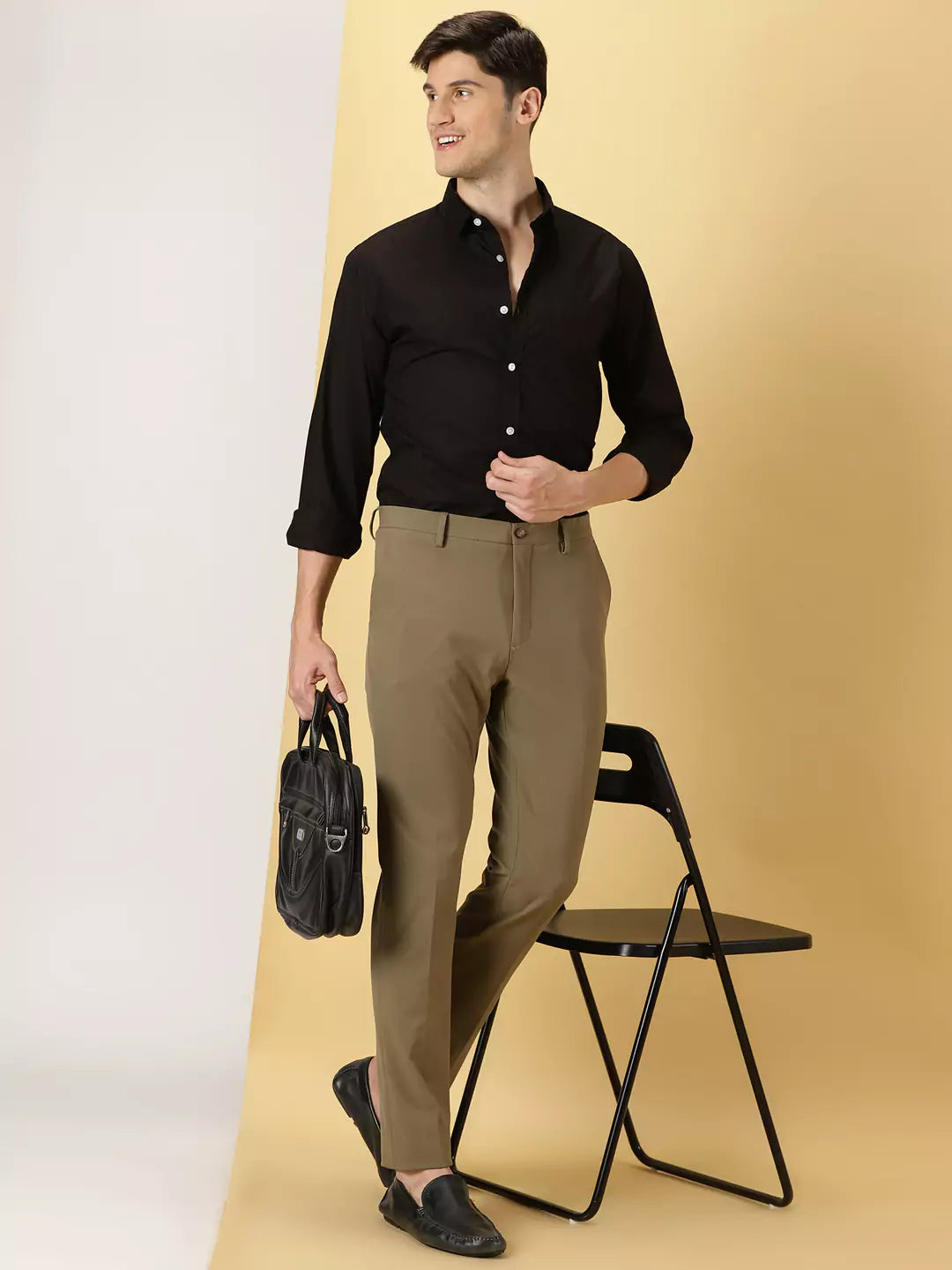 Thomas Scott Men Classic Slim Fit Opaque Cotton Formal Shirt
