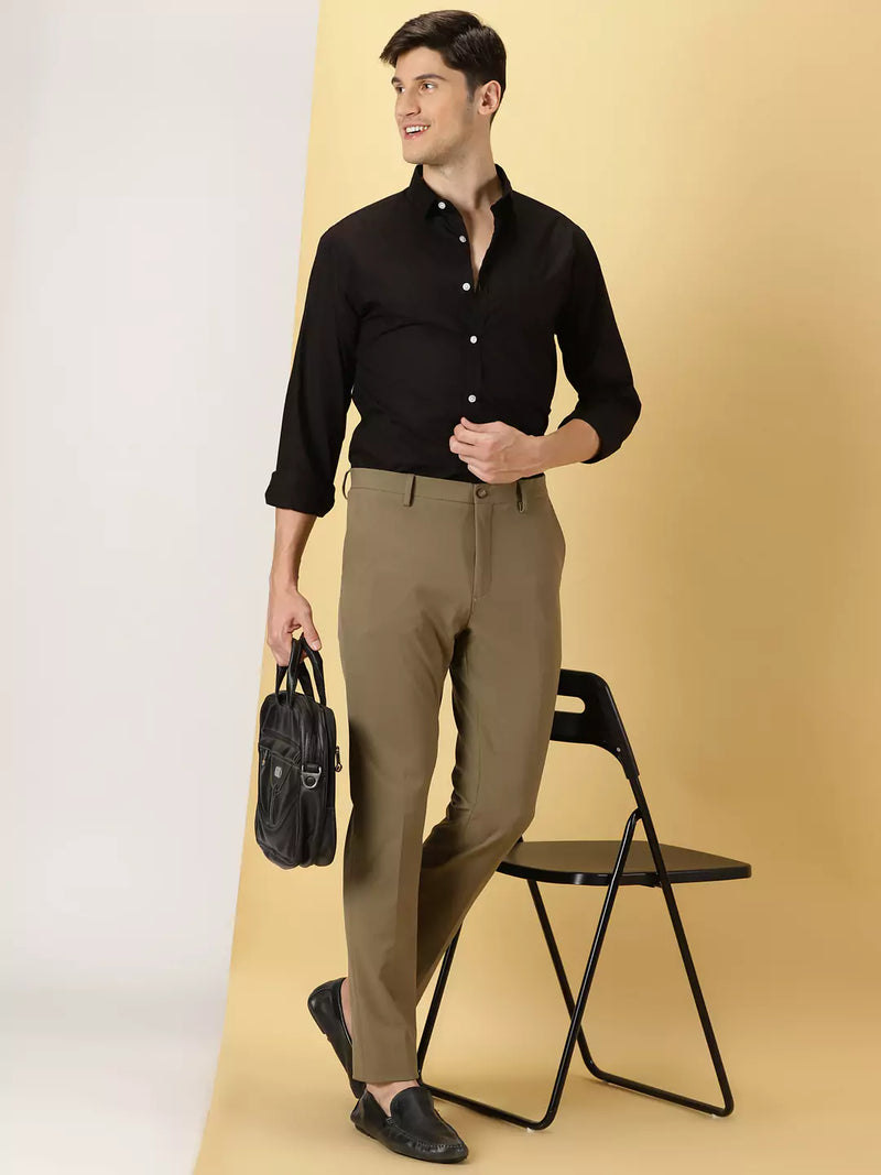 Thomas Scott Men Classic Slim Fit Opaque Cotton Formal Shirt