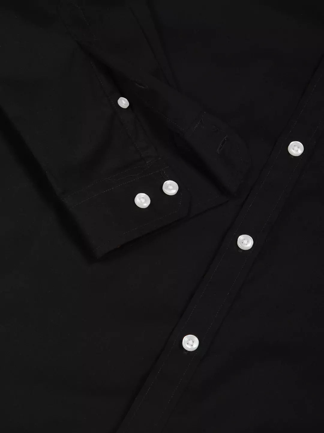 Thomas Scott Men Classic Slim Fit Long Sleeves Spread Collar Cotton Opaque Formal Shirt
