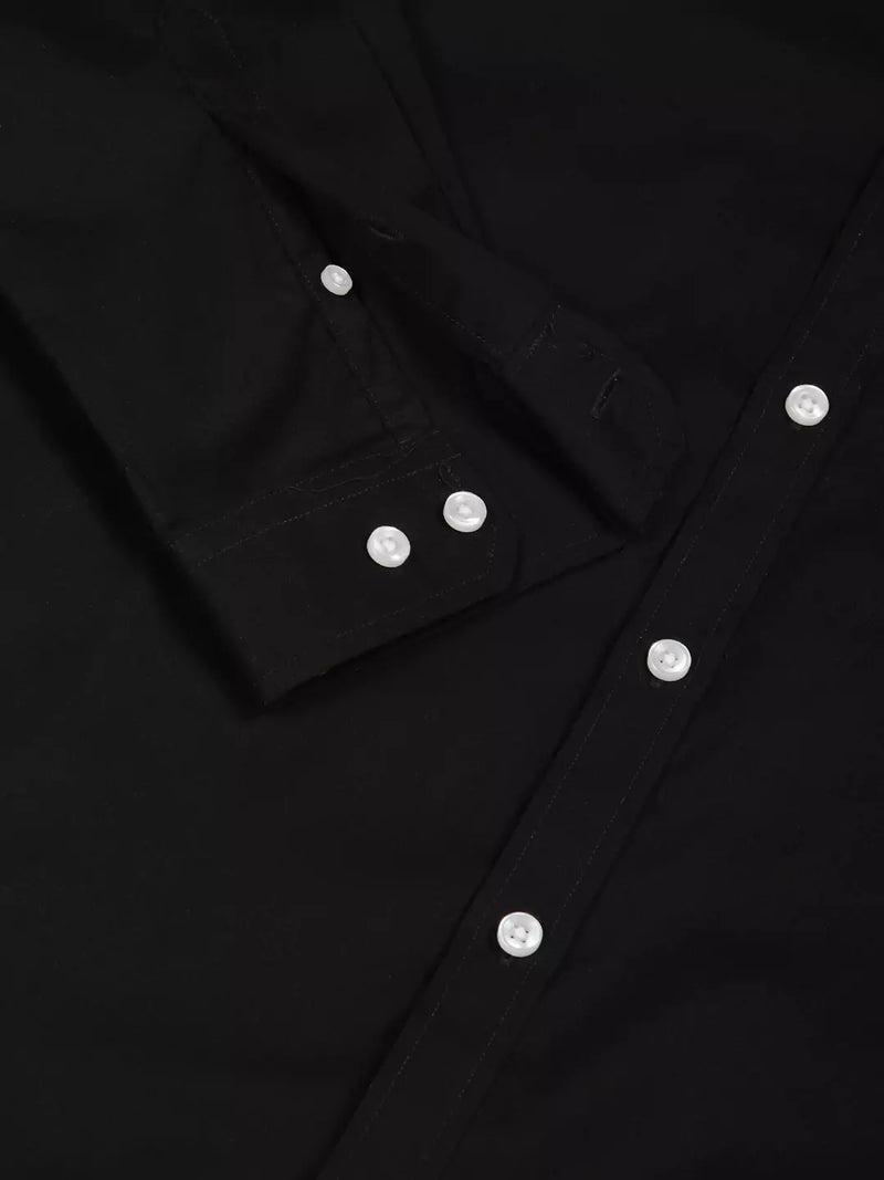 Thomas Scott Men Classic Slim Fit Long Sleeves Spread Collar Cotton Opaque Formal Shirt