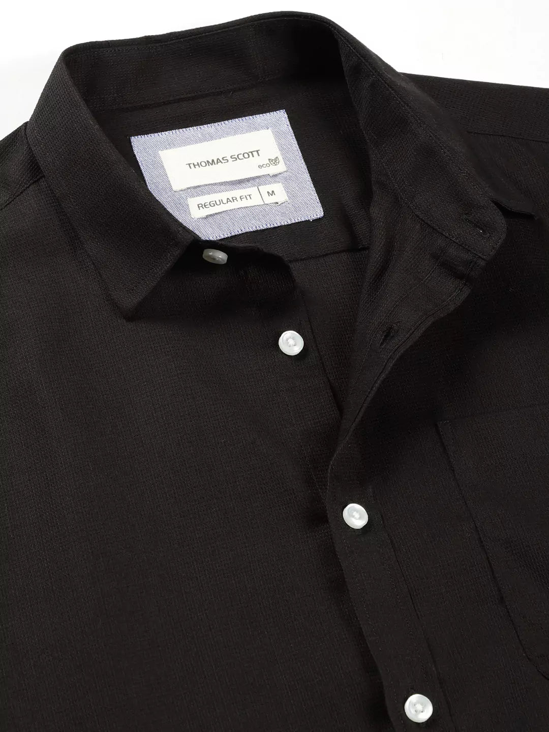 Thomas Scott Men Classic Slim Fit Opaque Cotton Formal Shirt