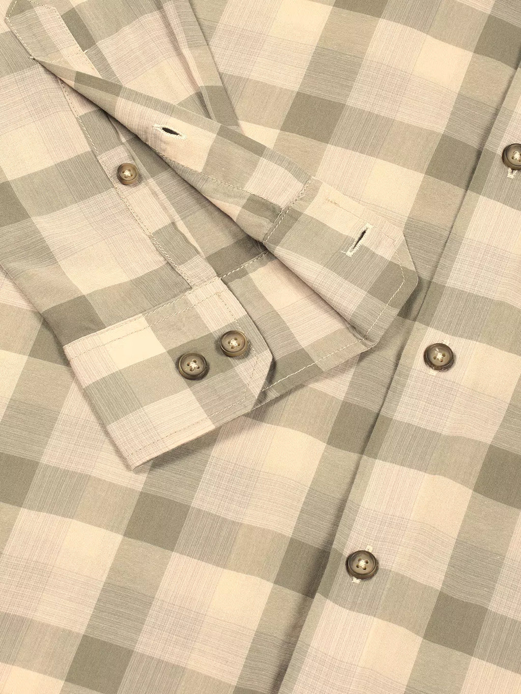 Thomas Scott Men Premium Spread Collar Shepherd Checked Cotton Casual Shirt