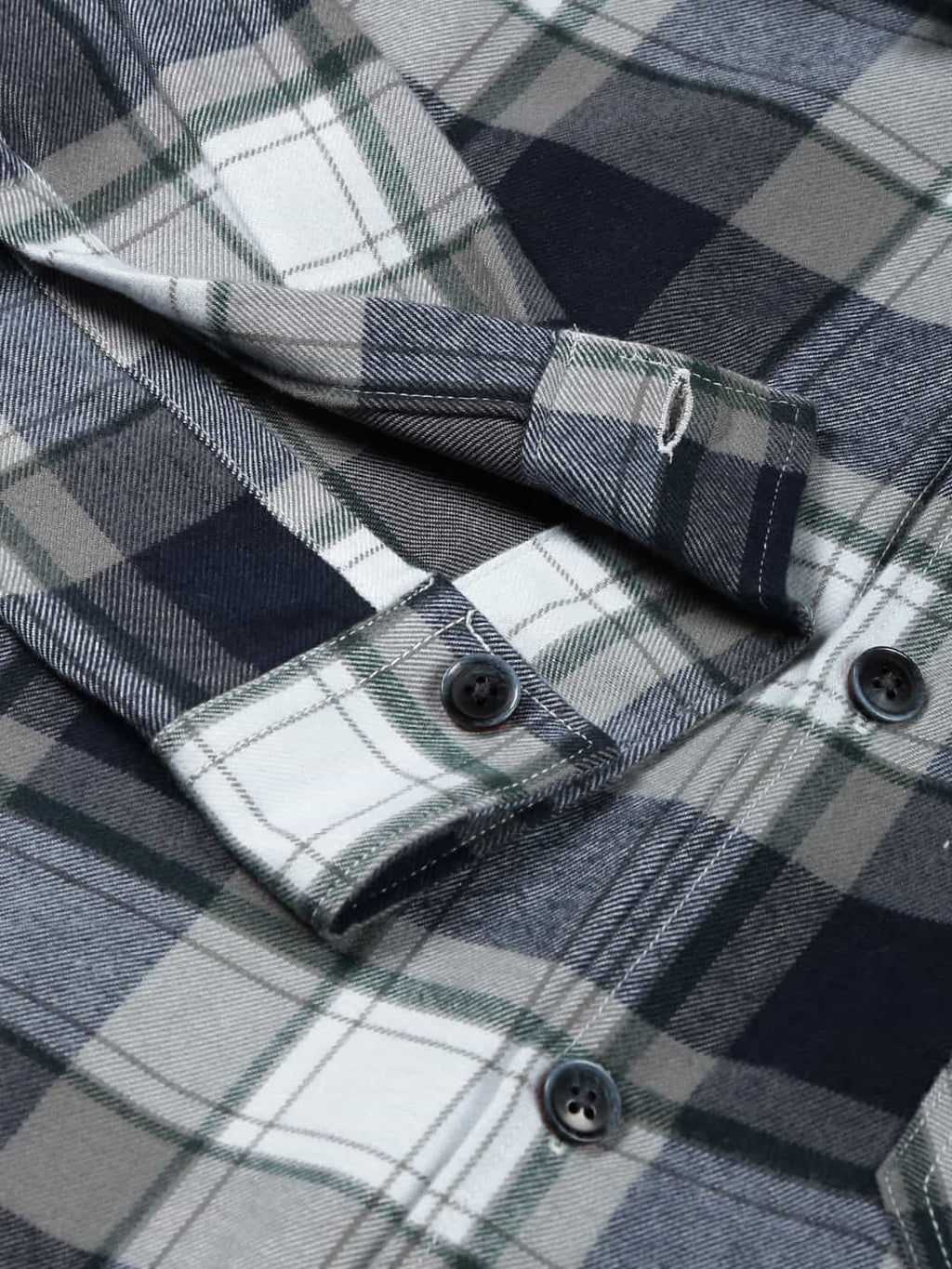 Thomas Scott Men Classic Spread Collar Long Sleeves Checked Casual Shirt