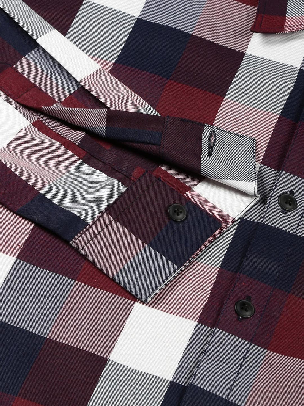 Thomas Scott Men Classic Tartan Checks Opaque Checked Cotton Casual Shirt