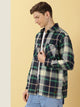 Thomas Scott Men Classic Buffalo Checked Twill Cotton Shirt