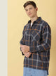 Thomas Scott Men Smart Tartan Checks Opaque Oversized Casual Shirt