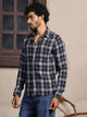 Premium Slim Fit Tartan Checks Opaque Cotton Casual Shirt For Men