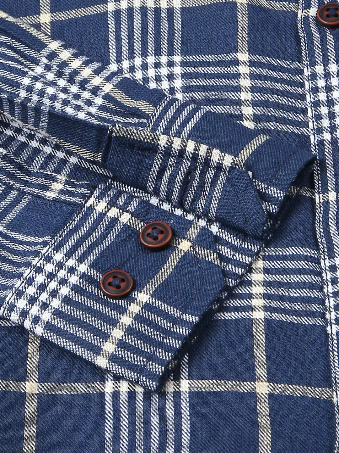 Thomas Scott Men Premium Slim Fit Tartan Checks Cotton Casual Shirt