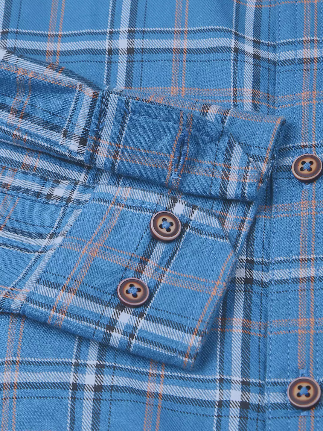 Thomas Scott Men Premium Slim Fit Tartan Checks Opaque Cotton Casual Shirt