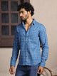 Premium Slim Fit Tartan Checks Opaque Cotton Casual Shirt For Men