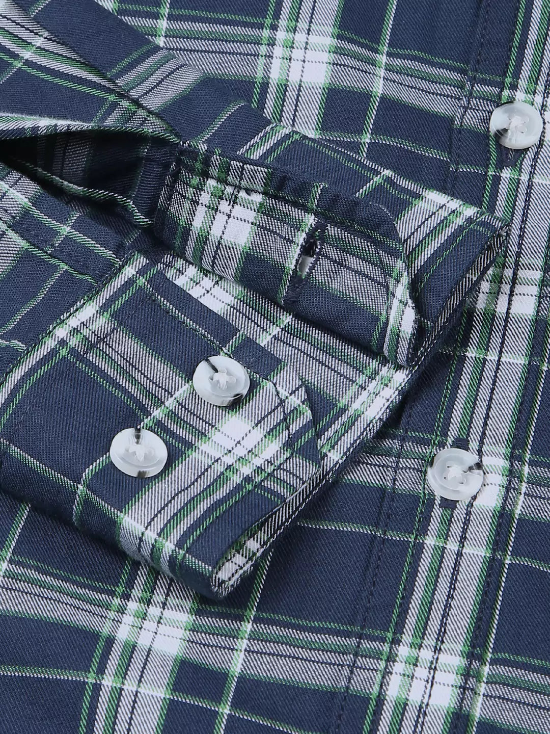 Thomas Scott Men Standard Slim Fit Tartan Checks Pure Cotton Casual Shirt