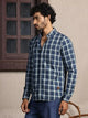 Thomas Scott Men Standard Slim Fit Tartan Checks Pure Cotton Casual Shirt