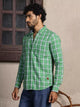 Thomas Scott Men Standard Slim Fit Tartan Checks Pure Cotton Casual Shirt