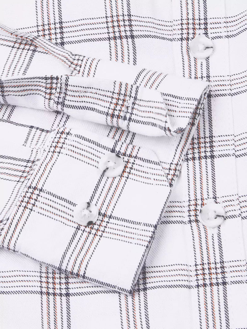 Thomas Scott Men Standard Slim Fit Tartan Checks Pure Cotton Casual Shirt