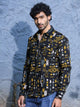 Thomas Scott Men Standard Slim Fit Abstract Printed Pure Cotton Casual Shirt