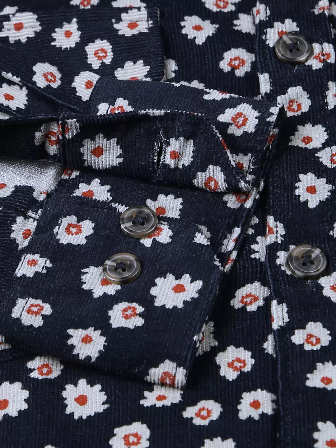 Thomas Scott Men Spread Collar Long Sleeve Premium Slim Fit Floral Printed Cotton Casual Shirt