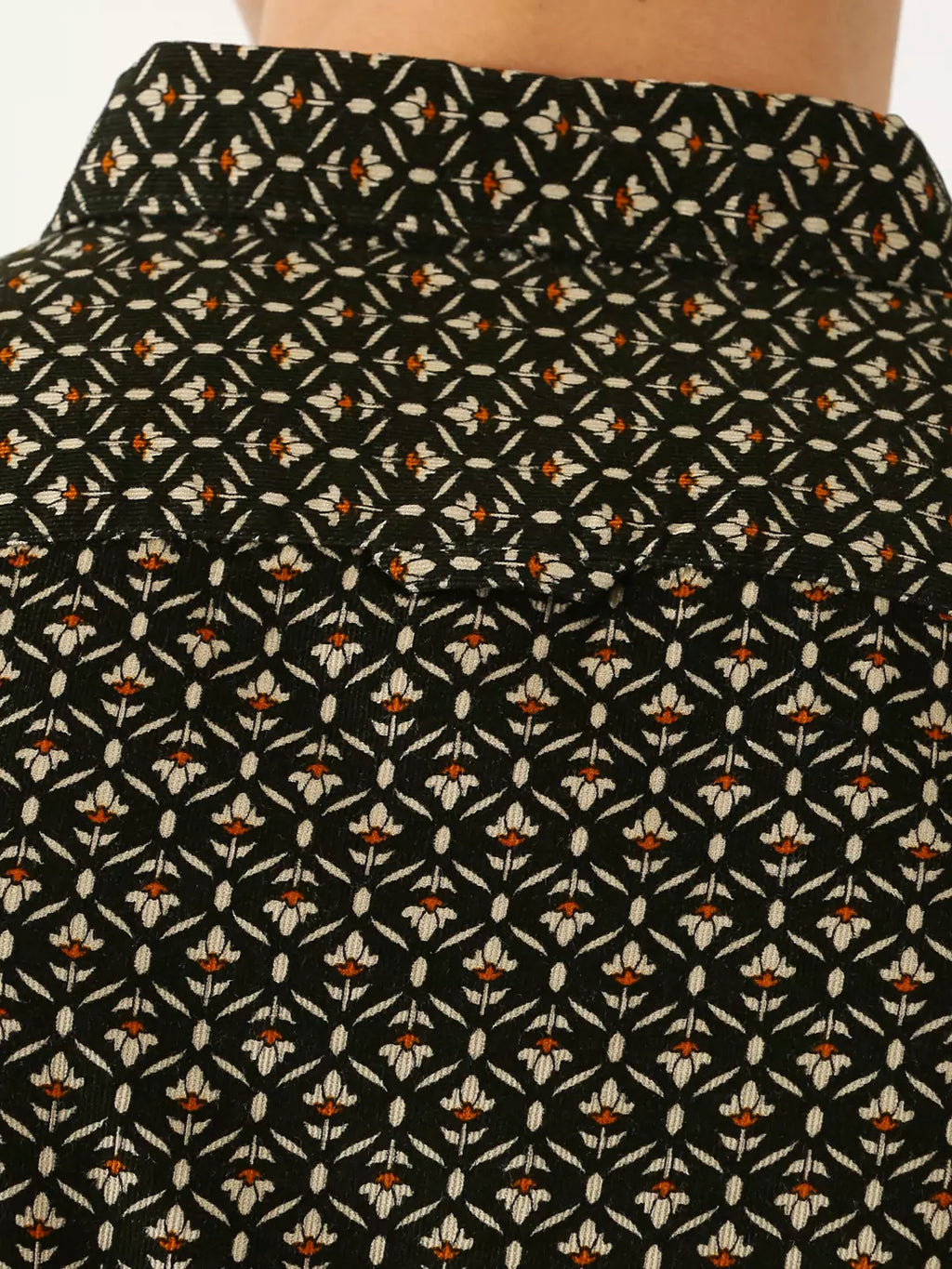 Thomas Scott Men Classic Slim Fit Floral Printed Pure Cotton Corduroy Semiformal Shirt