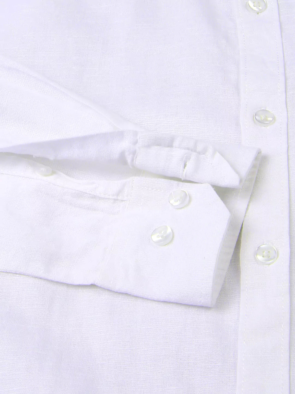 Thomas Scott Men Mandarin Collar Long Sleeves Premium Cotton Linen Slim Fit Casual Shirt
