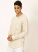 Beige Premium Linen Slim Fit Opaque Casual Shirt For Men