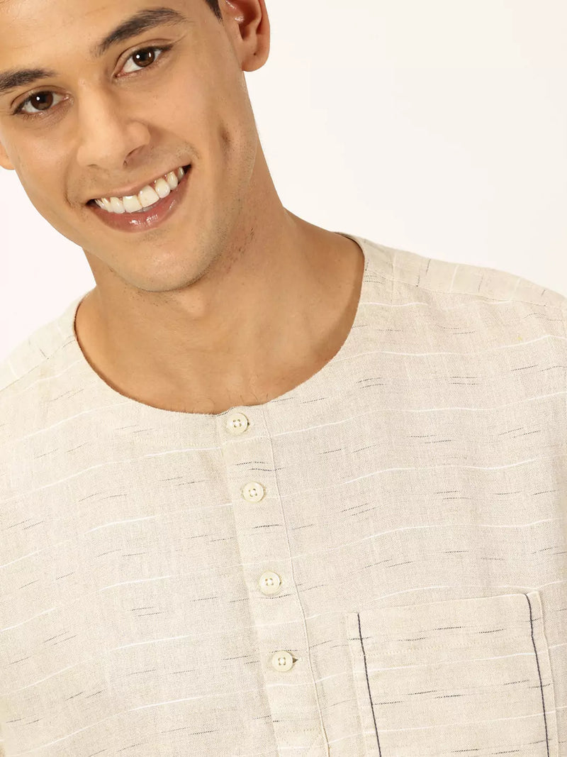Thomas Scott Men Premium Linen Slim Fit Opaque Casual Shirt