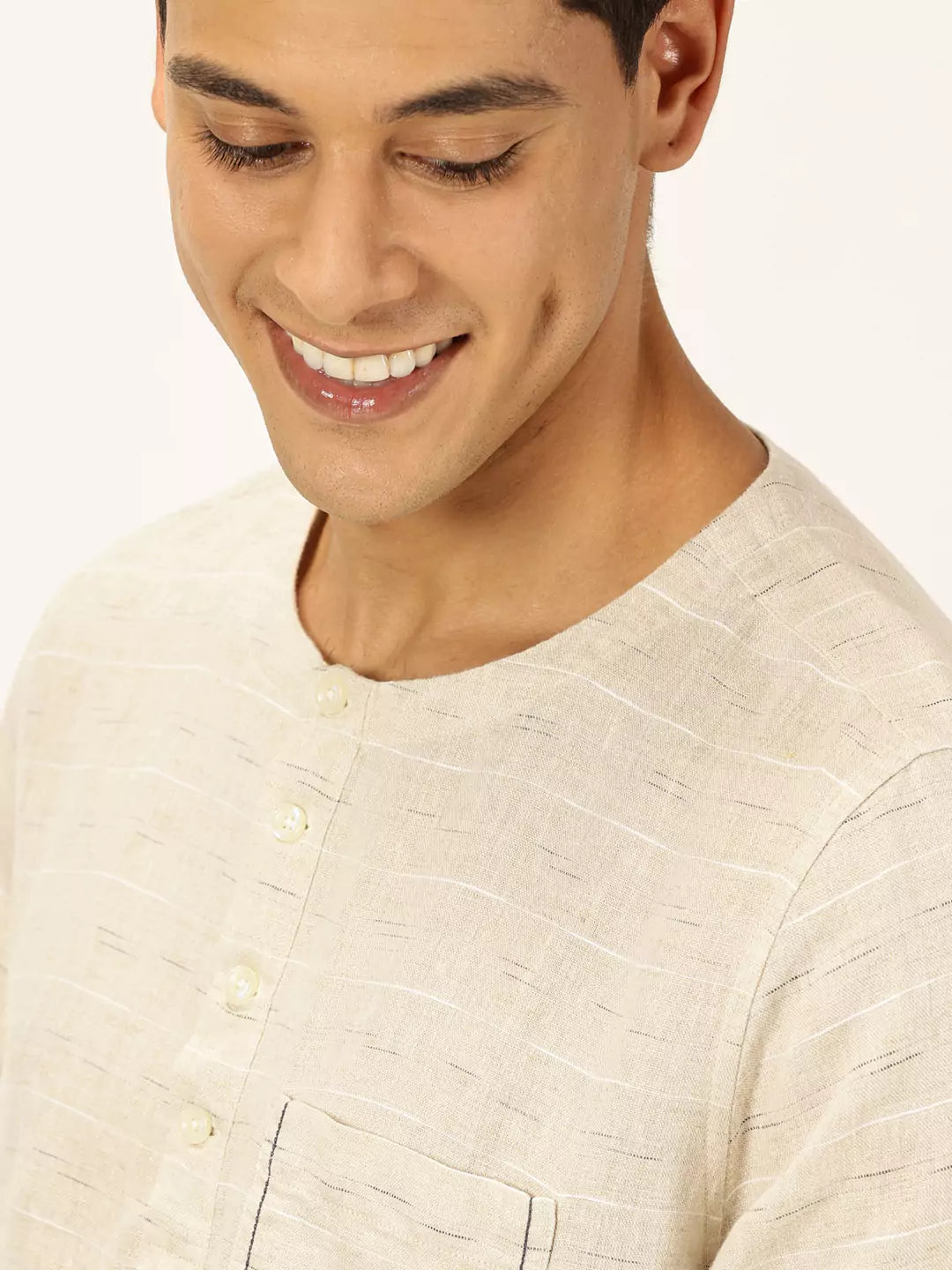 Thomas Scott Men Premium Linen Slim Fit Opaque Casual Shirt