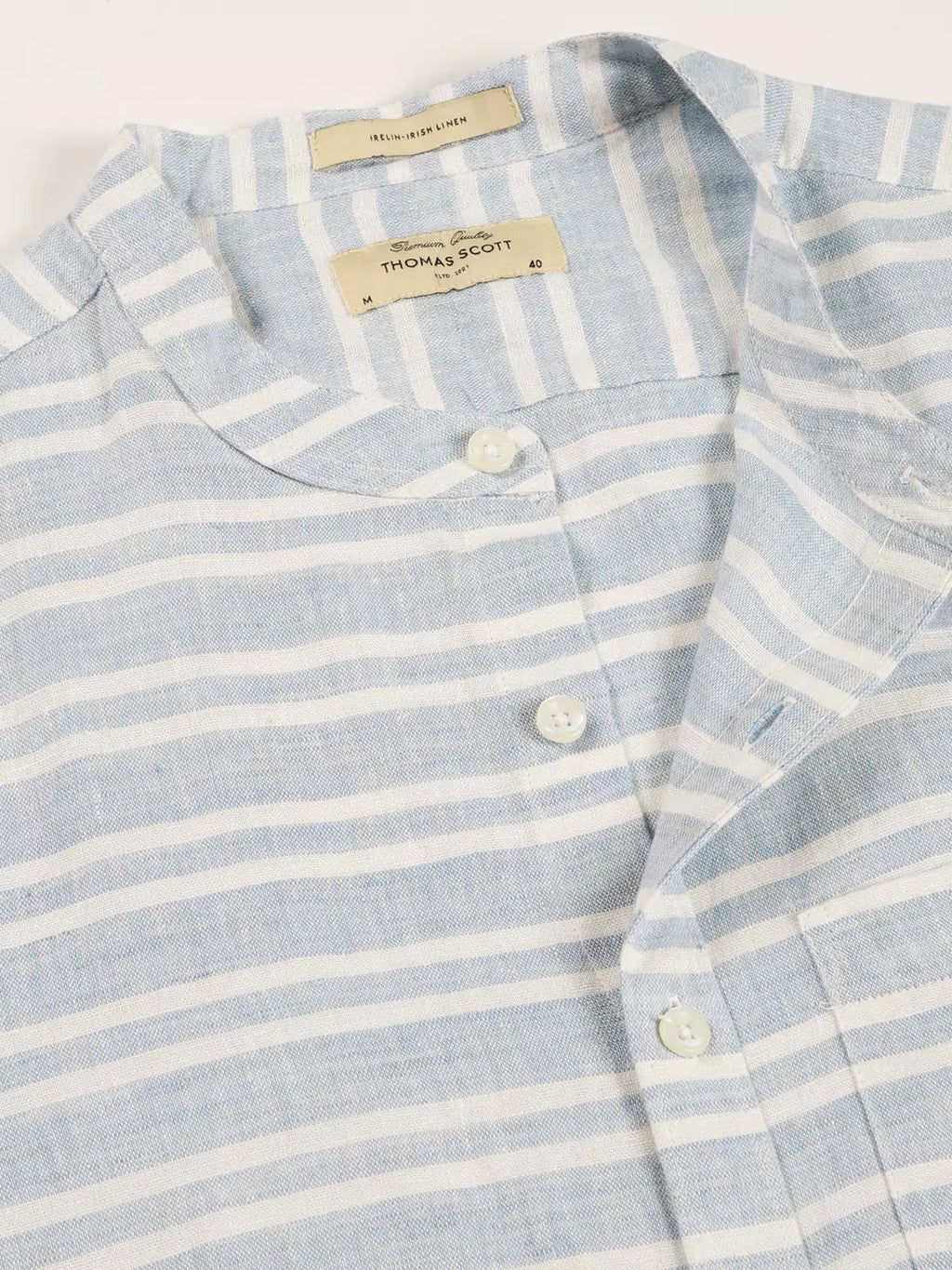 Thomas Scott Men Premium Cotton Linen Casual Shirt