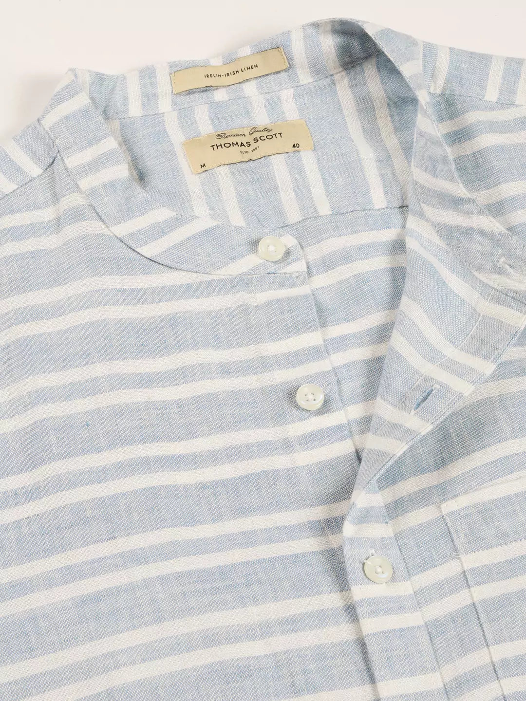 Thomas Scott Men Premium Cotton Linen Casual Shirt