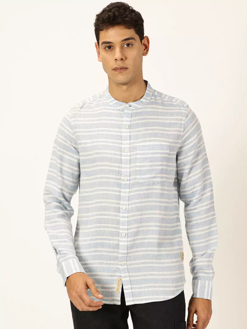 Thomas Scott Men Premium Cotton Linen Casual Shirt