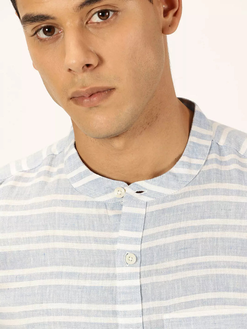 Thomas Scott Men Premium Cotton Linen Casual Shirt