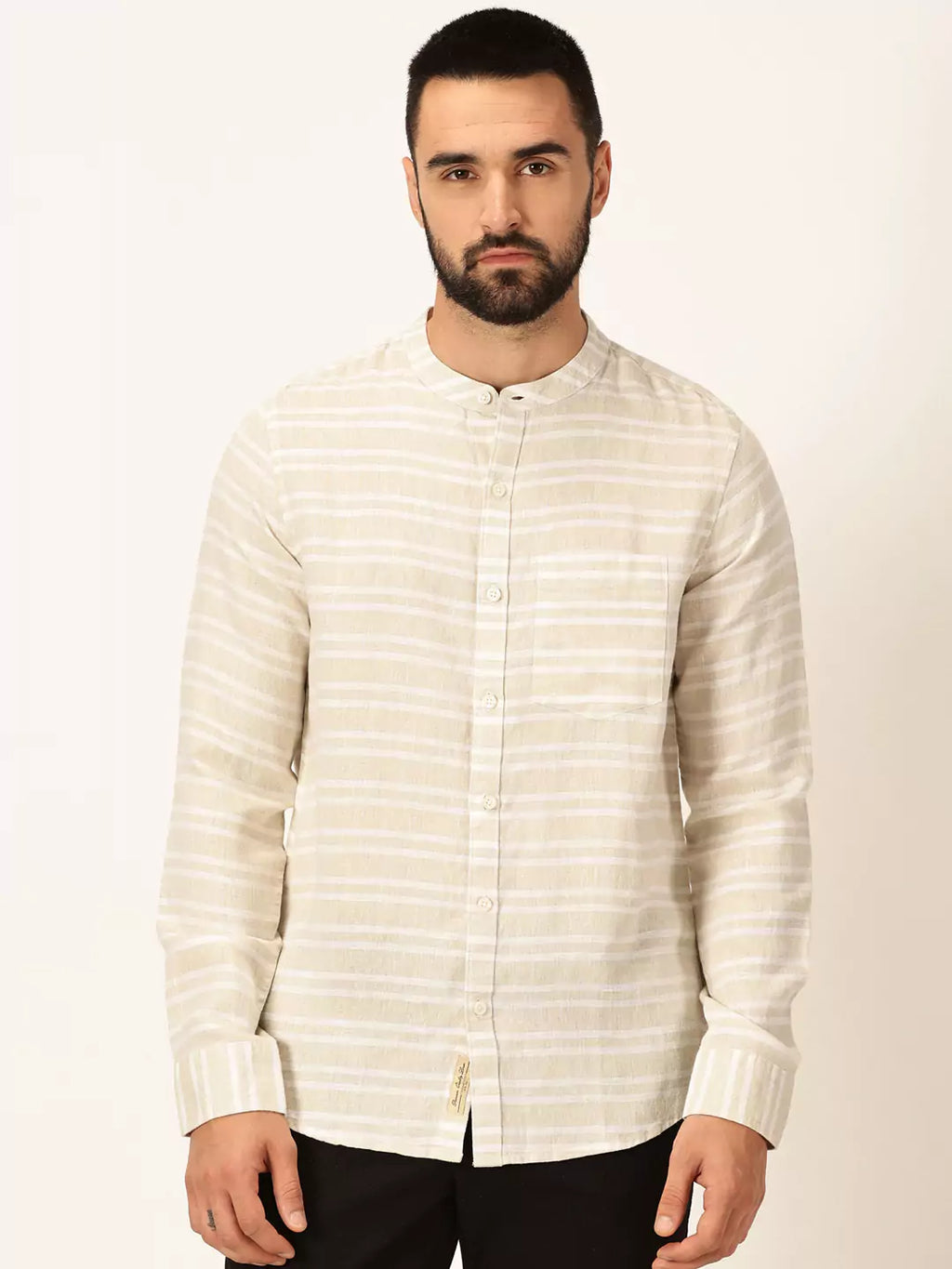 Thomas Scott Men Premium Cotton Linen Casual Shirt