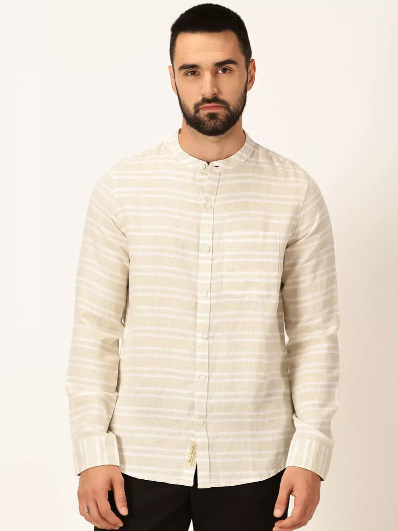 Thomas Scott Men Premium Cotton Linen Casual Shirt