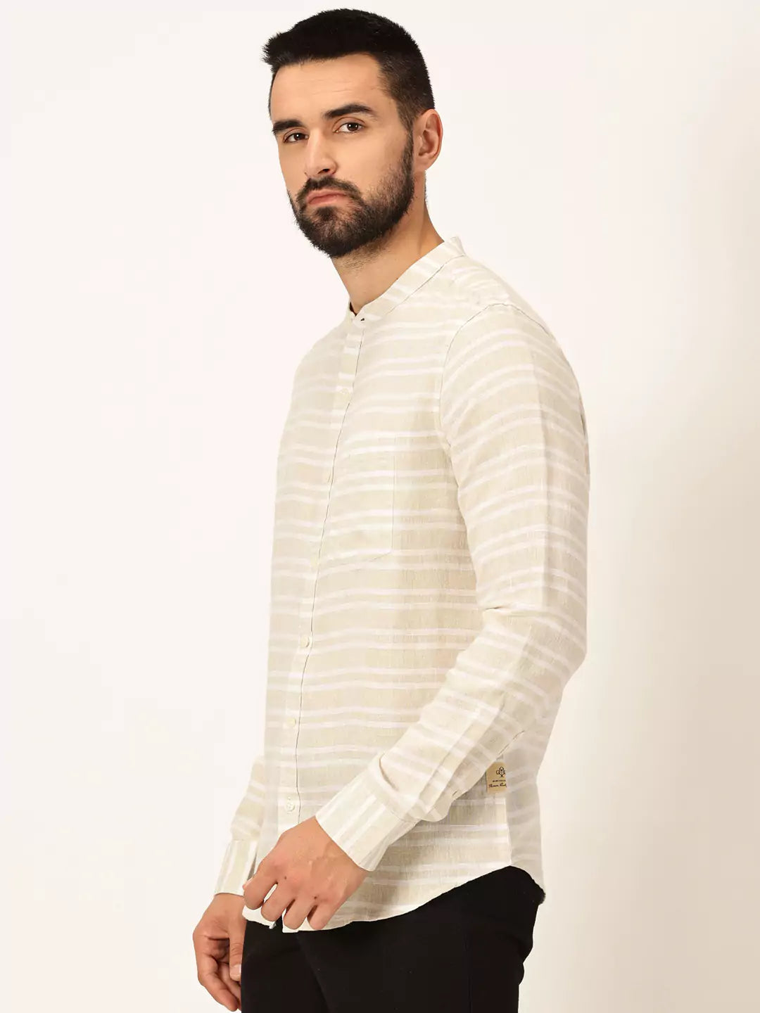 Thomas Scott Men Premium Cotton Linen Casual Shirt