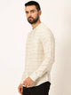 Cream Premium Cotton Linen Casual Shirt For Men