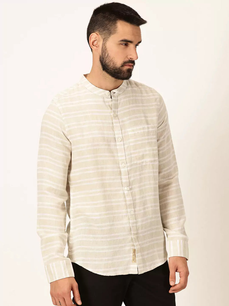Thomas Scott Men Premium Cotton Linen Casual Shirt