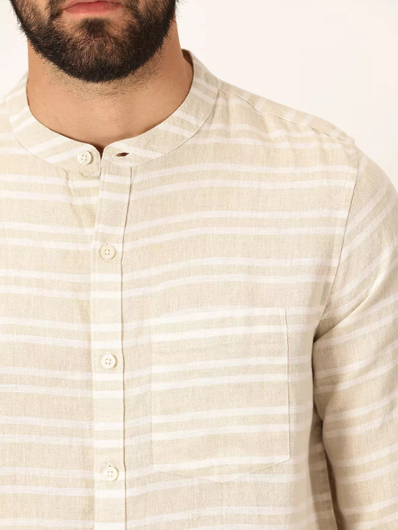 Thomas Scott Men Premium Cotton Linen Casual Shirt