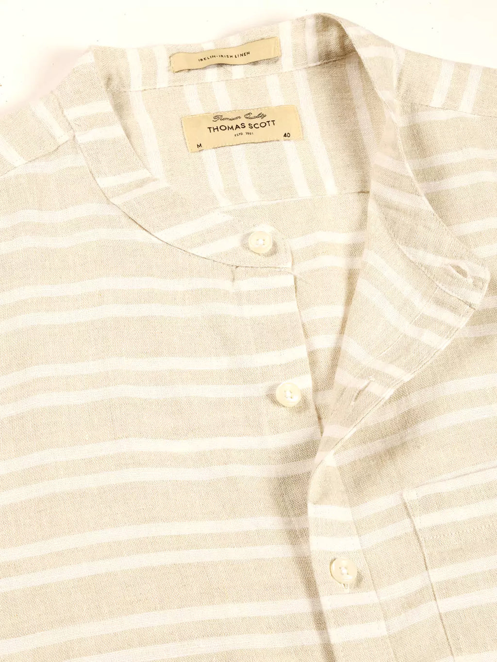 Thomas Scott Men Premium Cotton Linen Casual Shirt