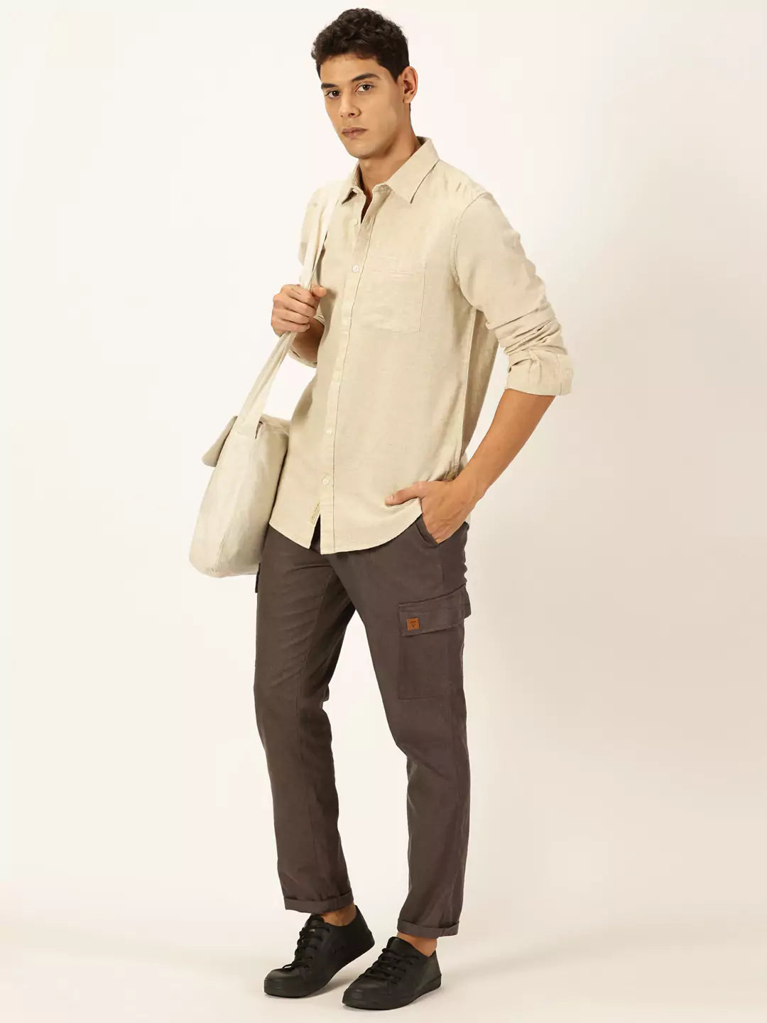 Thomas Scott Men Premium Linen Casual Shirt
