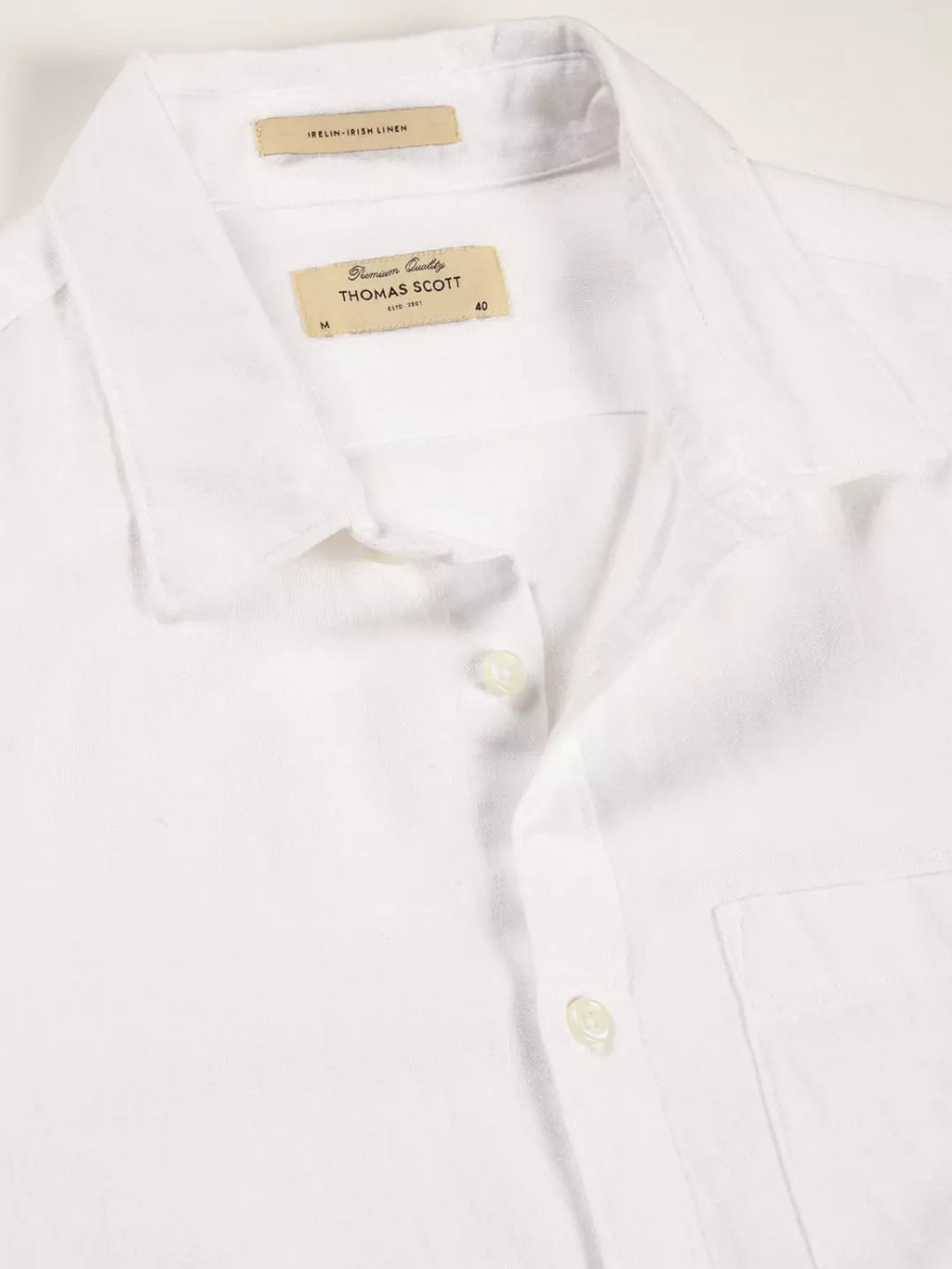 Thomas Scott Men Premium Linen Slim Fit Long Sleeves Casual Shirt