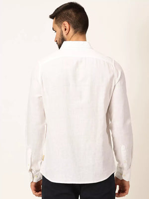 Thomas Scott Men Premium Linen Slim Fit Long Sleeves Casual Shirt