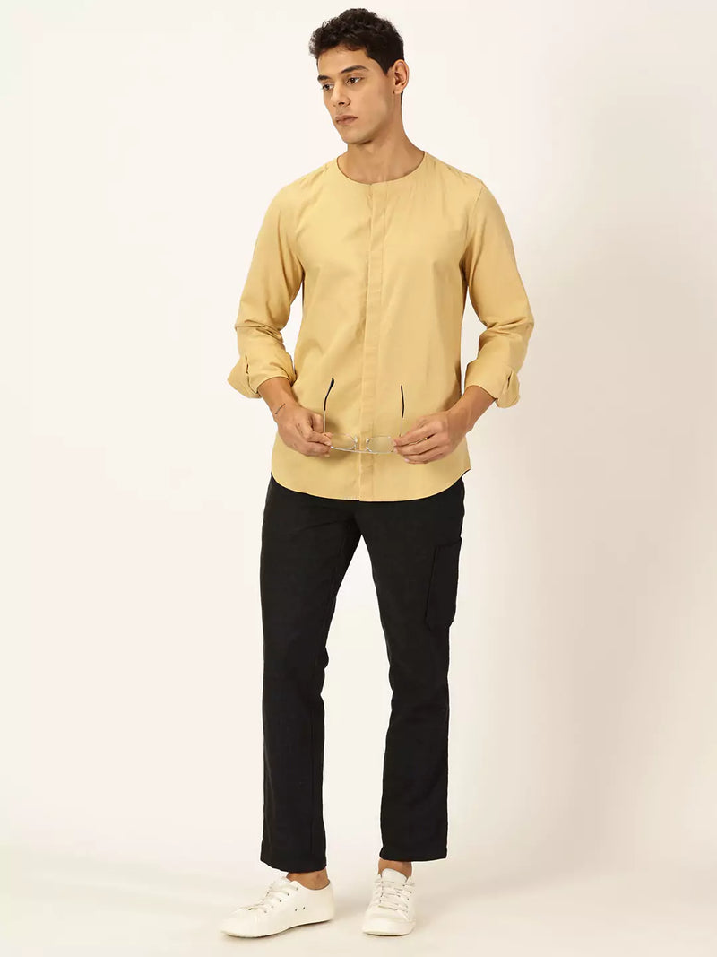 Thomas Scott Men Premium Cotton Linen Casual Shirt