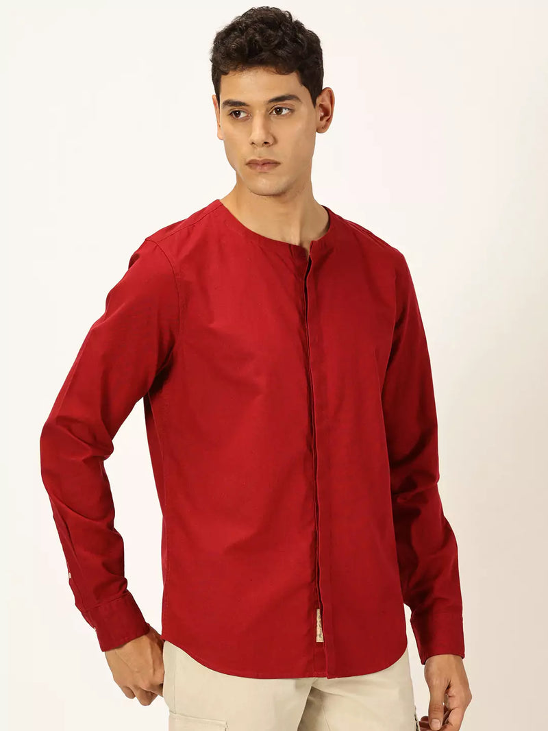 Thomas Scott Men Premium Cotton Linen Casual Shirt