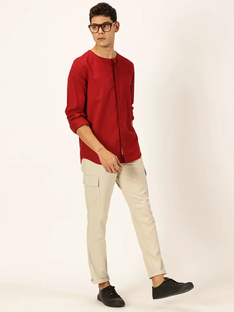 Thomas Scott Men Premium Cotton Linen Casual Shirt